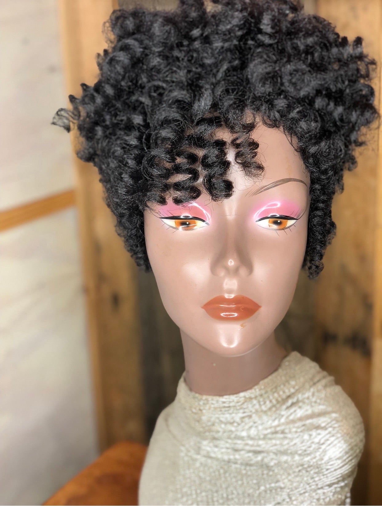 Tapered curly clearance fro wig